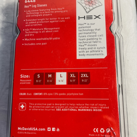 MCDAVID HEX  Protective Kneepads 6446 Large - Picture 2 of 4